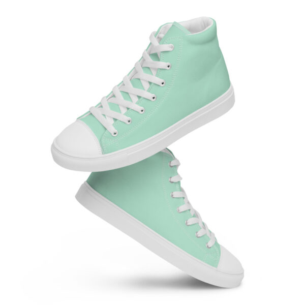 "Robin's Egg" Women’s High Top Canvas Shoes - Image 6