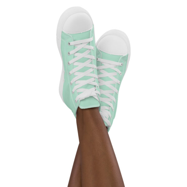 "Robin's Egg" Women’s High Top Canvas Shoes - Image 9