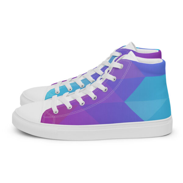 "Geometric Gradient" Women’s High Top Canvas Shoes - Image 11