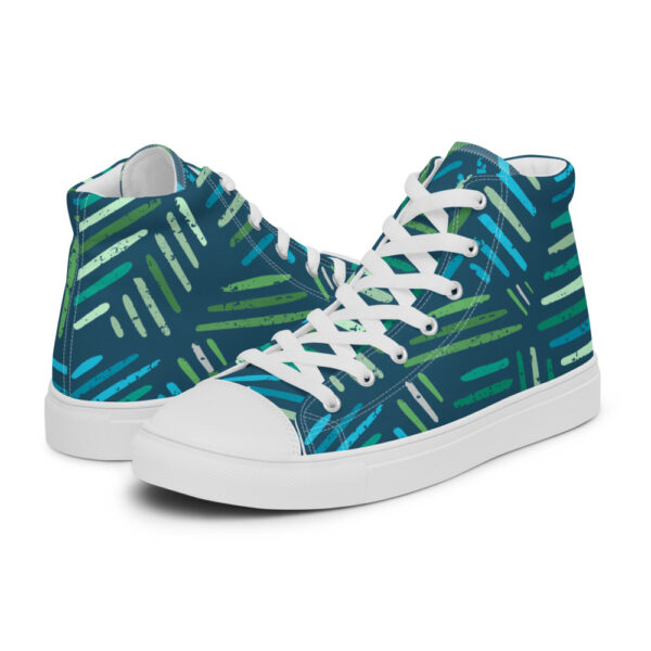 "Painted Leaves" Women’s High Top Canvas Shoes - Image 17