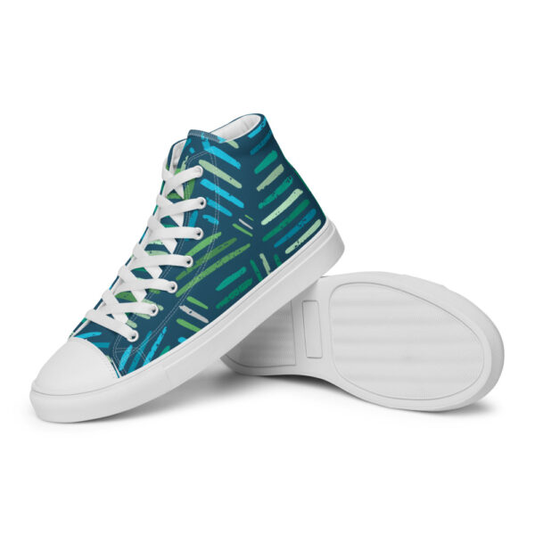 "Painted Leaves" Women’s High Top Canvas Shoes - Image 16
