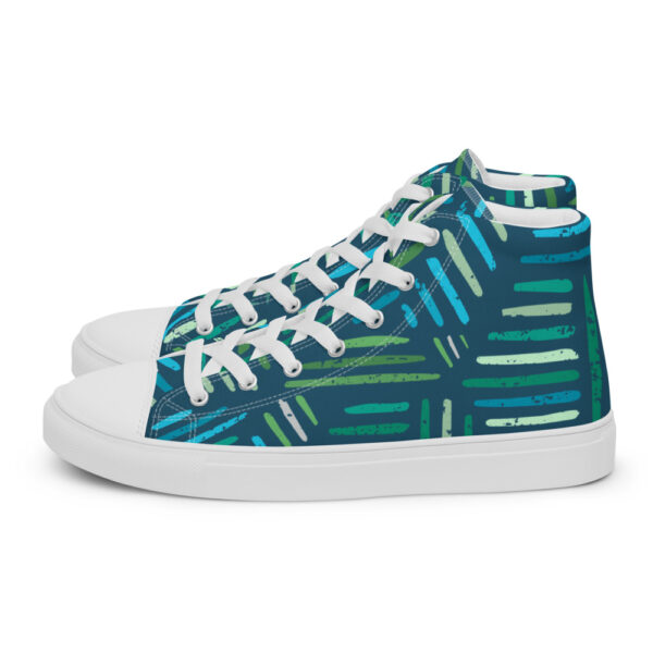 "Painted Leaves" Women’s High Top Canvas Shoes - Image 9