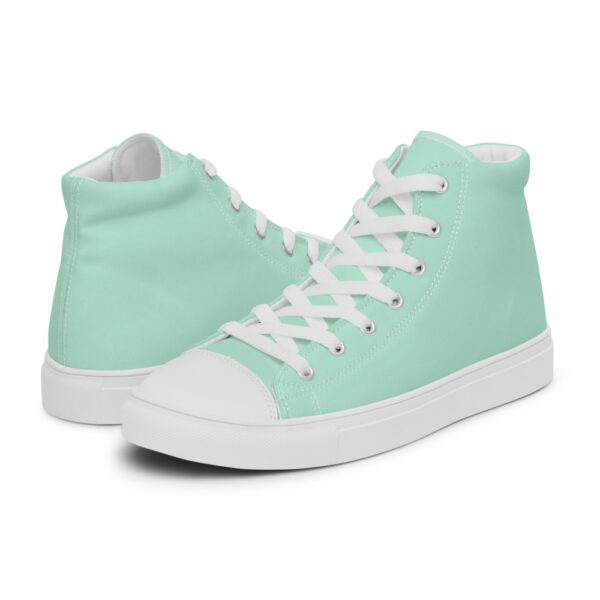 "Robin's Egg" Women’s High Top Canvas Shoes - Image 3