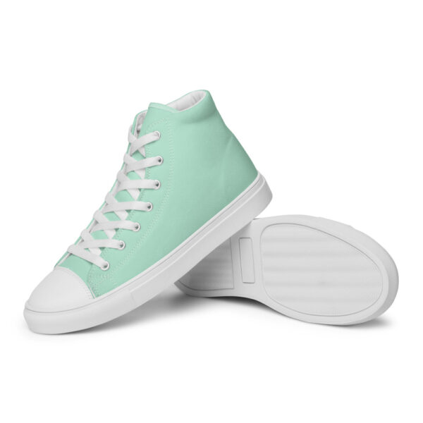"Robin's Egg" Women’s High Top Canvas Shoes - Image 4