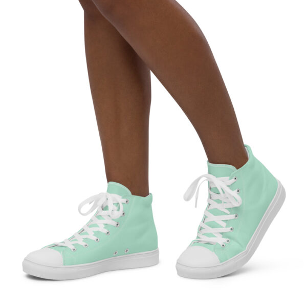 "Robin's Egg" Women’s High Top Canvas Shoes - Image 8