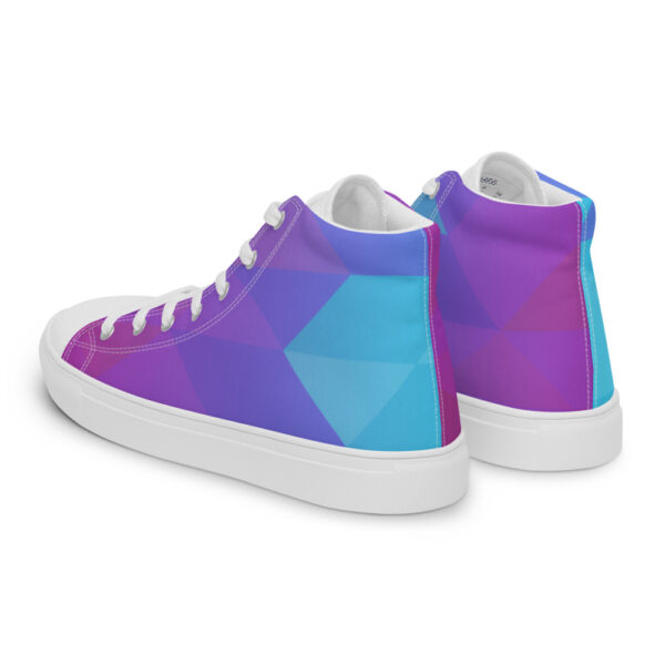 "Geometric Gradient" Women’s High Top Canvas Shoes - Image 12