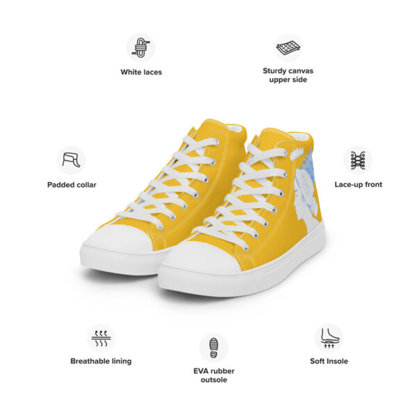 "Lady Peace" Women’s High Top Canvas Shoes - Image 9