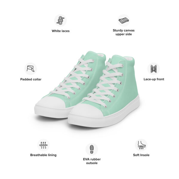 "Robin's Egg" Women’s High Top Canvas Shoes - Image 10