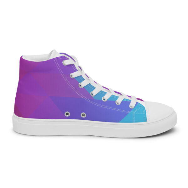 "Geometric Gradient" Women’s High Top Canvas Shoes - Image 2