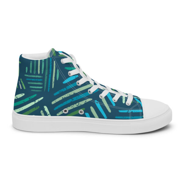 "Painted Leaves" Women’s High Top Canvas Shoes - Image 18
