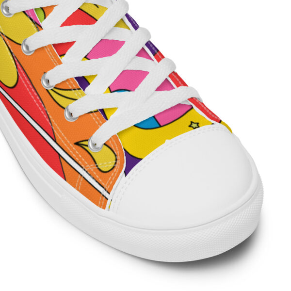 "Waves of Flowers" Women’s High Top Canvas Shoes - Image 7