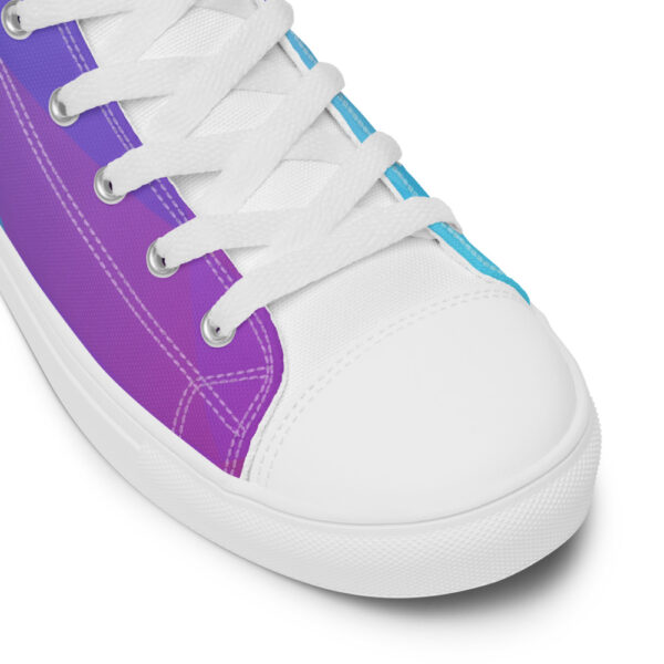 "Geometric Gradient" Women’s High Top Canvas Shoes - Image 7