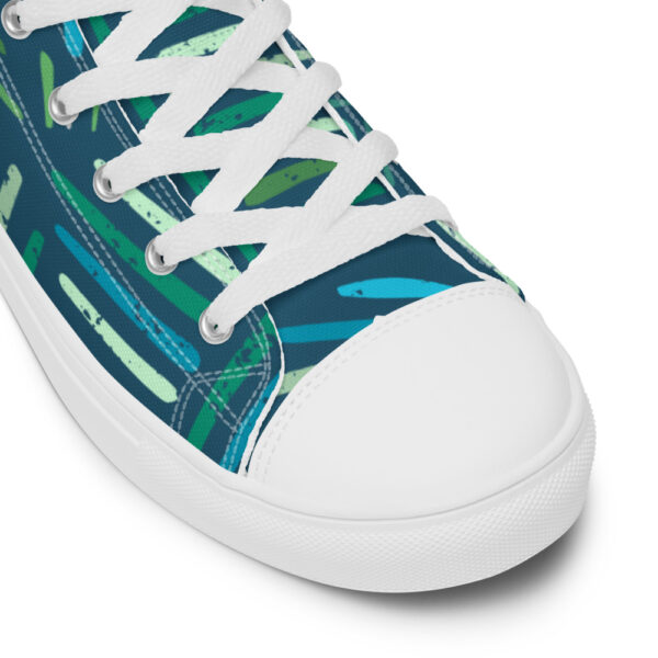 "Painted Leaves" Women’s High Top Canvas Shoes - Image 13