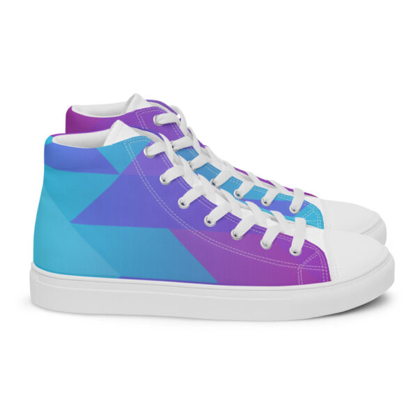 "Geometric Gradient" Women’s High Top Canvas Shoes - Image 14