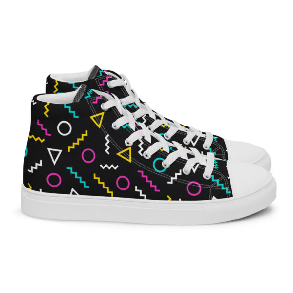 "Neon Squiggles" Women’s High Top Canvas Shoes - Image 14