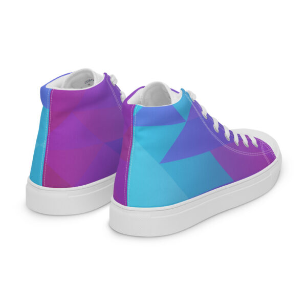 "Geometric Gradient" Women’s High Top Canvas Shoes - Image 15