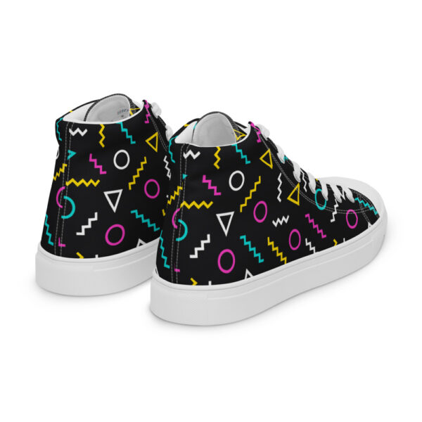 "Neon Squiggles" Women’s High Top Canvas Shoes - Image 15