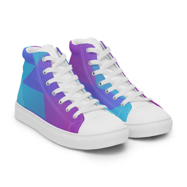 "Geometric Gradient" Women’s High Top Canvas Shoes