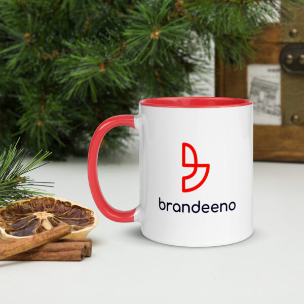 Brandeeno Red Mug with Color Inside - Image 4