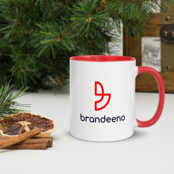 Brandeeno Red Mug with Color Inside - Image 5