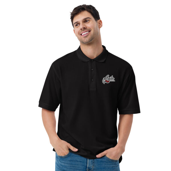 Agile Outline Men's Premium Polo - Image 8
