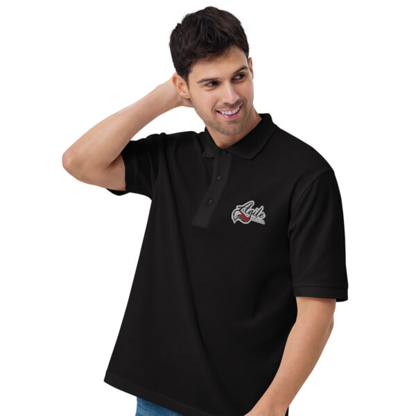 Agile Outline Men's Premium Polo - Image 10