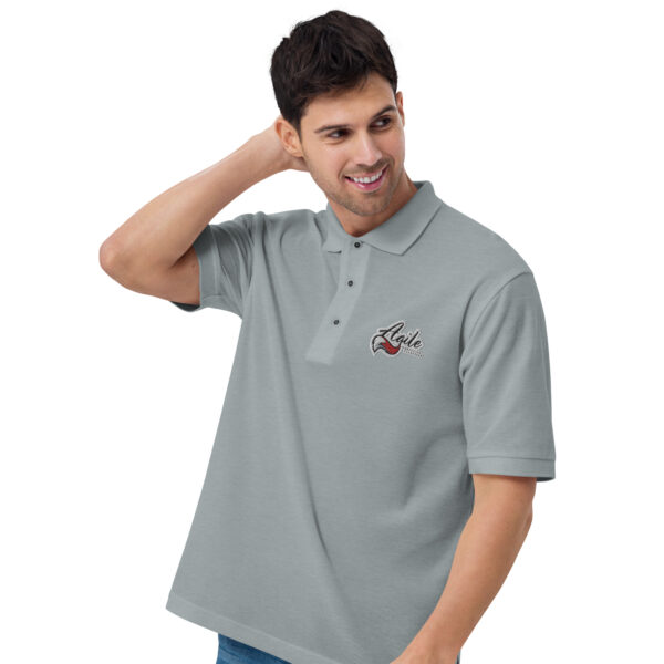 Agile Outline Men's Premium Polo - Image 22