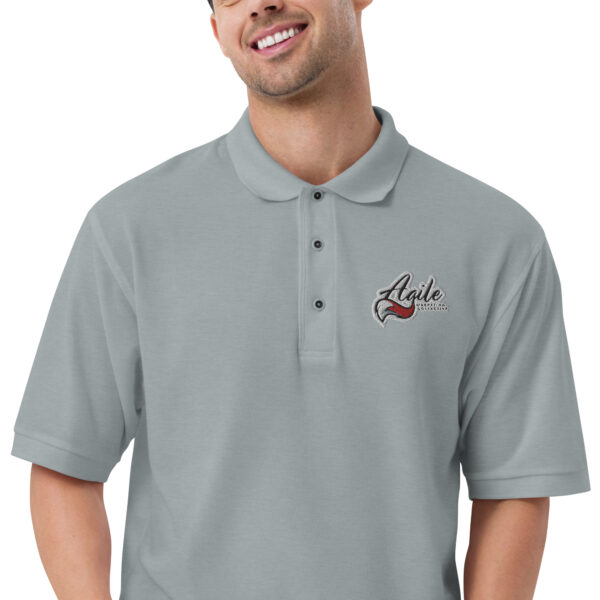Agile Outline Men's Premium Polo - Image 20