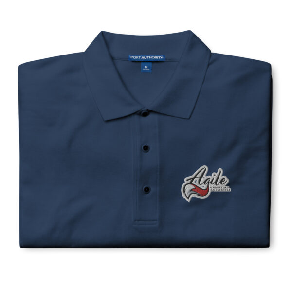 Agile Outline Men's Premium Polo - Image 4