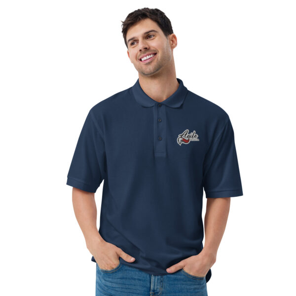 Agile Outline Men's Premium Polo - Image 11