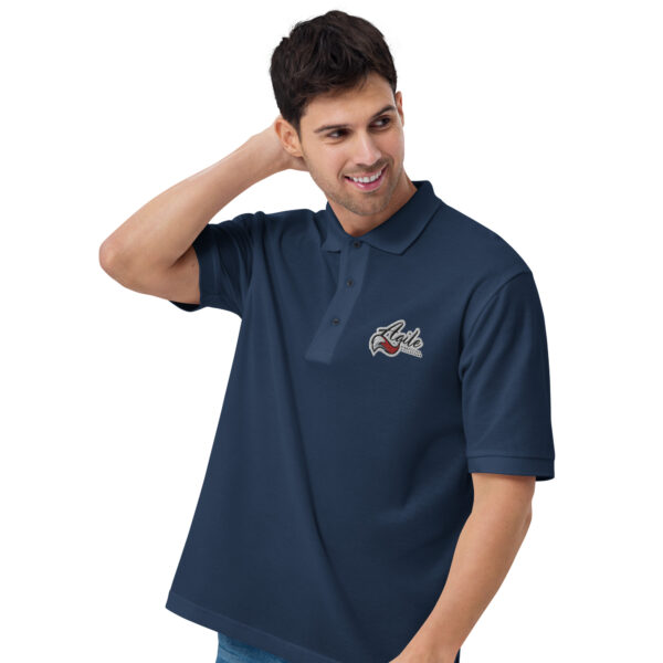 Agile Outline Men's Premium Polo - Image 14