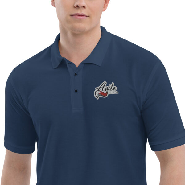 Agile Outline Men's Premium Polo - Image 7