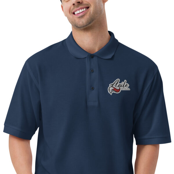 Agile Outline Men's Premium Polo - Image 12