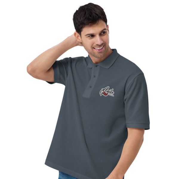 Agile Outline Men's Premium Polo - Image 18