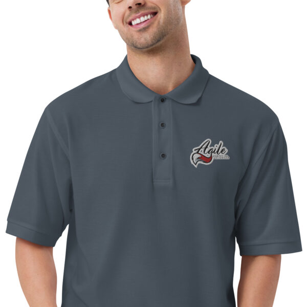 Agile Outline Men's Premium Polo - Image 16