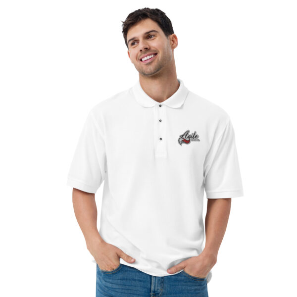 Agile Outline Men's Premium Polo - Image 23