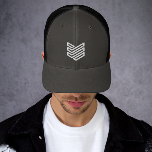 Shield Strategic Defense Trucker Cap (White Decal) - Image 10