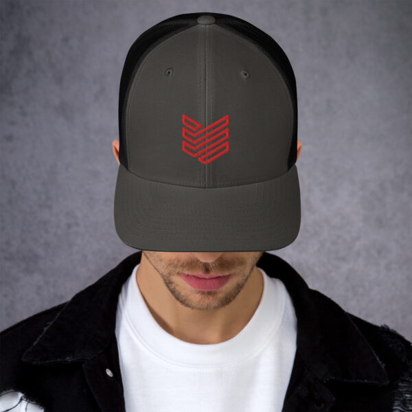 Shield Strategic Defense Trucker Cap (Red Decal) - Image 10