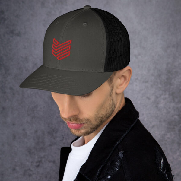 Shield Strategic Defense Trucker Cap (Red Decal) - Image 11