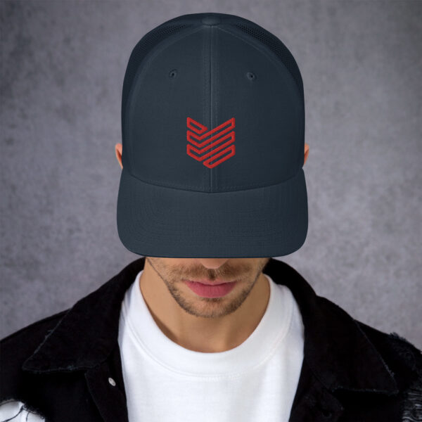 Shield Strategic Defense Trucker Cap (Red Decal) - Image 4