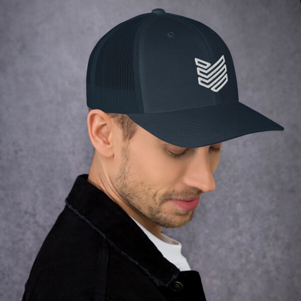 Shield Strategic Defense Trucker Cap (White Decal) - Image 6