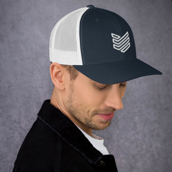 Shield Strategic Defense Trucker Cap (White Decal) - Image 9