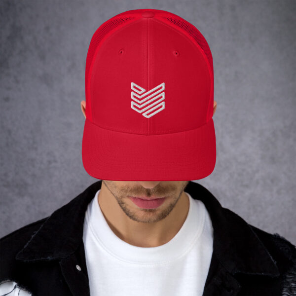 Shield Strategic Defense Trucker Cap (White Decal) - Image 13