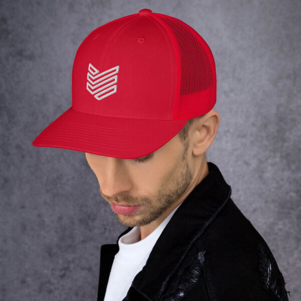 Shield Strategic Defense Trucker Cap (White Decal) - Image 14