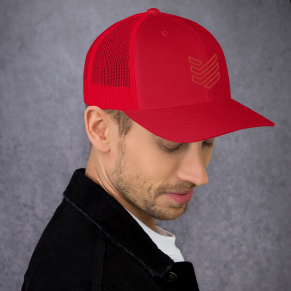 Shield Strategic Defense Trucker Cap (Red Decal) - Image 15